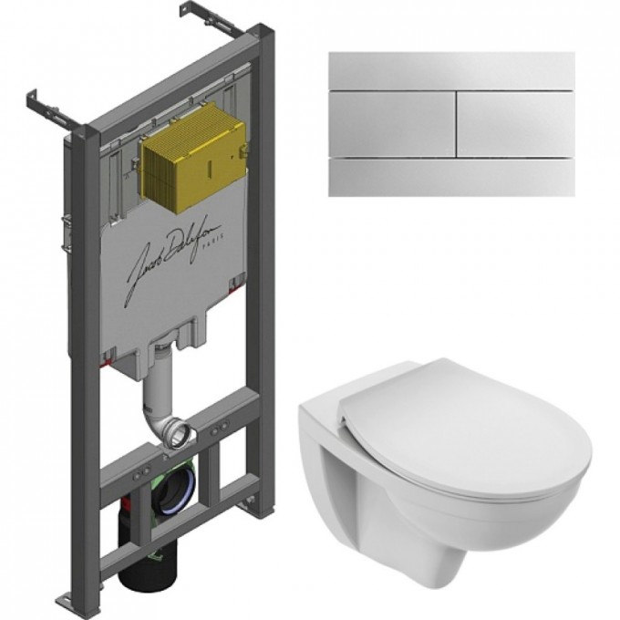 Инсталляция JACOB DELAFON STRUKTURA E29025-NF с клавишей смыва SetE29025-NF+E4316-00 STR